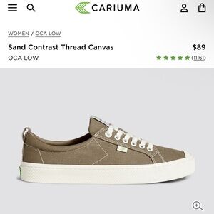 Cariuma OCA Low Sneakers in Sand Canvas - Women’s Size 7.5